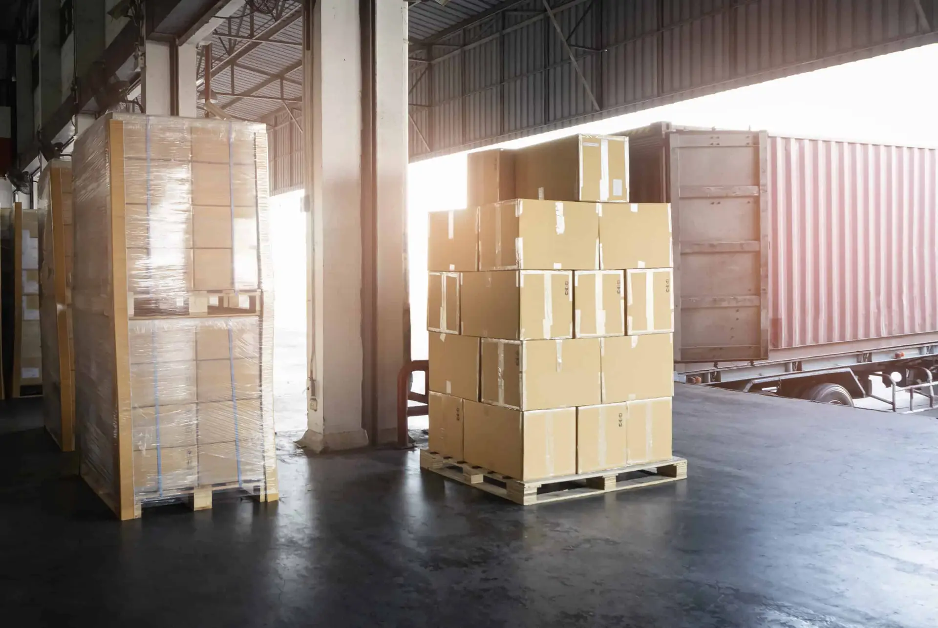 LTL cargo being loaded in a truck.